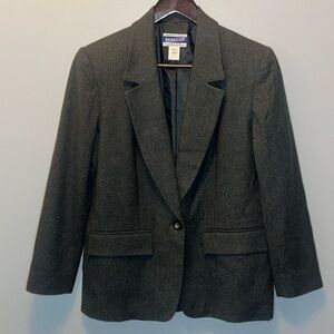 Pendleton Petite Women’s 100%‎ Virgin Wool Gray Blazer Size 2